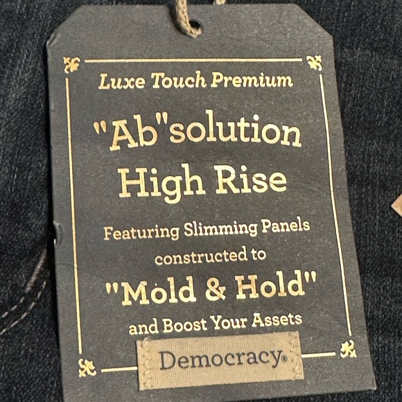 NWT Democracy Ab"solution® High Rise Straight Leg Plus Size Indigo Jeans - Picture 13 of 16